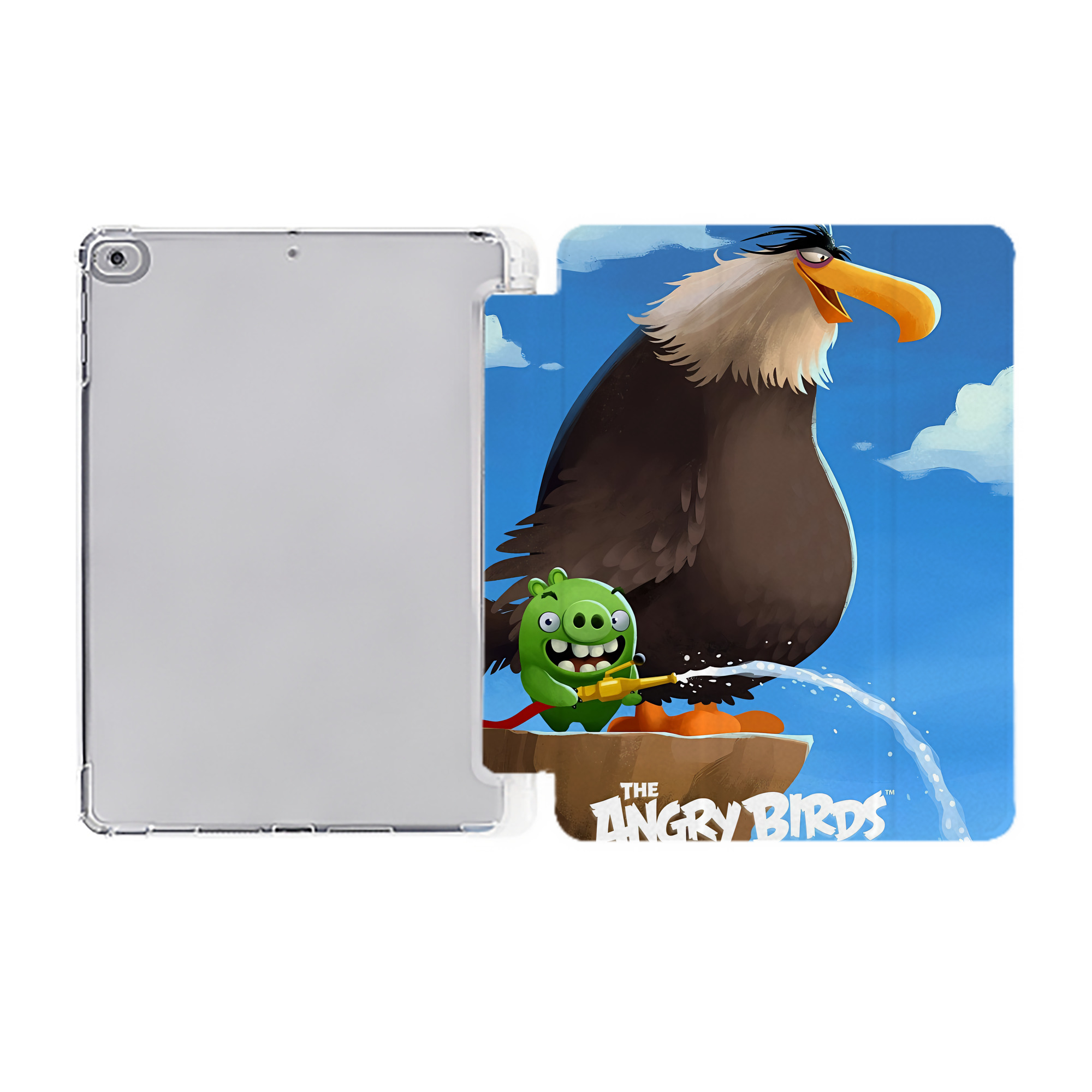 （画像用） Angry Birds アングリーバード IPad ケース ペン収納付き 三つ折りスタンド PUレザー×シリコン 対応機種9.5/10.5/10.9インチ